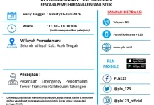PLN Lakukan Pemadaman Listrik sementara di Seluruh Wilayah Aceh Tengah