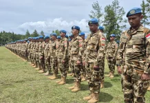 Personel Satgas Yonmek TNI Konga  XXIII-S Unifil Kembali Dari Lebanon