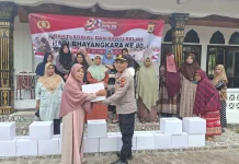 Polsek Wih Pesam Salurkan 50 Paket Sembako