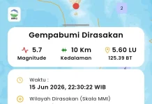 Gempa Magnitudo 5,7 Guncang Perairan Filipina Selatan, Tidak Berpotensi Tsunami