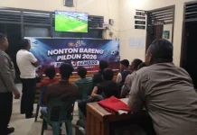 Nobar Piala Dunia Polres Aceh Tengah Bersama Masyarakat Perkuat Kamtibmas