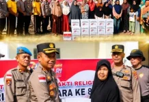 HUT  Bhayangkara, Polres Bener Meriah Salurkan Bantuan Sosial dan Peralatan Masjis