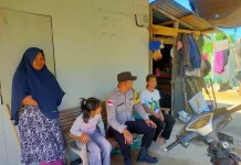 Polsubsektor Gajah Putih Pantau Huntara Reronga