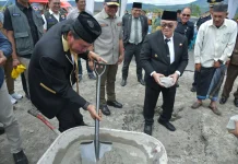 Bupati Bener Meriah Letakkan Batu Pertama Hunian Tetap
