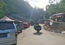 Jalan Enang-enang  Mulai Ramai Dilalui Kendaraan Roda Dua dan Empat