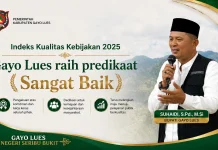Gayo Lues Raih Predikat Sangat Baik dalam Indeks Kualitas Kebijakan 2025