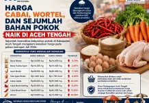 Harga Cabai, Wortel, dan Sejumlah Bahan Pokok Naik di Aceh Tengah