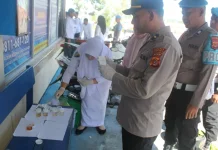 Cegah Penyalahgunaan Narkoba, Personil Polres Bener Meriah Tes Urin