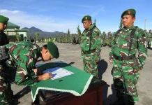 Dandim 0119/Bener Meriah Pimpin Sertijab Dua Danramil