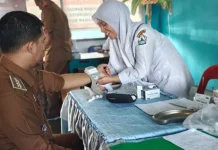 Pegawai Kantor Camat Timang Gajah Ikuti Cek Kesehatan Gratis