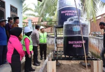 Bhayangkari Bangun Instalasi Air Bersih di Dua Desa di Bener Meriah