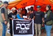 POC Aceh Salurkan Bantuan untuk Korban Kebakaran Jeget Ayu