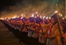 Malam Taptu dan Pawai Obor Meriahkan HUT ke-81 RI di Bener Meriah