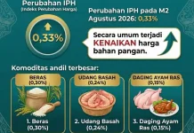 IPH Kabupaten Bener Meriah Agustus 2026 Naik 0,33 Persen