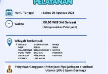 PDAM Tirta Tawar Informasikan Gangguan Pelayanan Air Bersih
