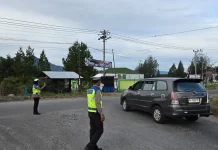 Satlantas Polres Bener Meriah Hadir di Sejumlah Titik Rawan