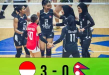 Indonesia Menang Telak 3 - 0 atas Nepal di Asian Games Aichi Nagoya 2026