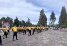 Semarak HUT Lalu Lintas Polri ke-71, Polres Bener Meriah Gelar Senam Bersama