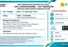 PLN Takengon Hentikan Sementara Aliran Listrik di Sejumlah Wilayah