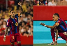 Raphinha Hat-trick, Barcelona Taklukkan Sevilla