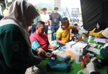 Meriahkan HUT ke-81 TNI, Polres Aceh Tengah Ikut Donor Darah