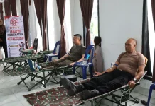 Semarak HUT TNI ke-81, Polres Bener Meriah Ikuti Bakti Kesehatan Donor Darah