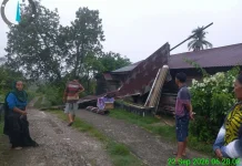 Puting Beliung Rusak Delapan Rumah di Aceh Tenggara, 34 Warga Terdampak