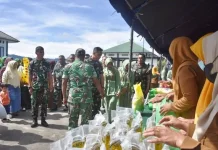 Kodim 0119/BM Gelar Bazar Pasar Murah Semarakkan HUT ke-81 TNI