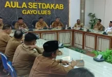 Pemkab Gayo Lues Bahas Penataan Kota dan Pemulihan Pascabencana