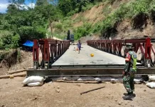 Pembangunan Jembatan Bailey Blang Panu Capai 97%
