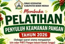 Dinkes Bener Meriah Buka Pelatihan Penyuluh Keamanan Pangan 2026