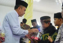 BKM Masjid Agung Ruhama Salurkan 108 Santunan Anak Yatim di Atu Lintang