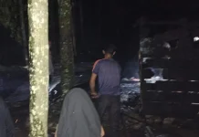 Satu Rumah Kayu di Lawe Alas Aceh Tenggara Ludes Terbakar