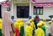 Polsek Permata Sambut Ceria Outing Class Murid TK, Kenalkan Polisi Sejak Usia Dini