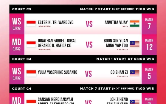 Jadwal Wakil Indonesia di Singapore International Challenge 2026