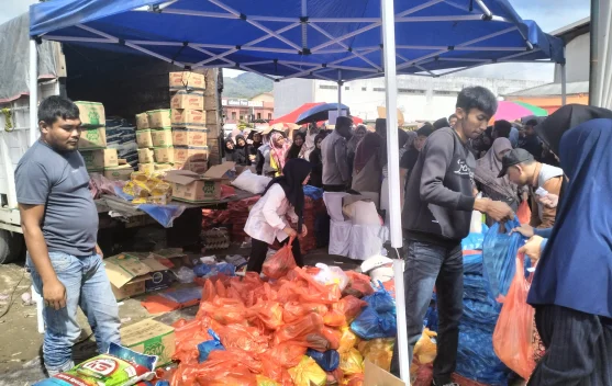 Pasar Murah Gema Ramadhan Digelar di Lapangan Sanggamara Kodim Aceh Tengah