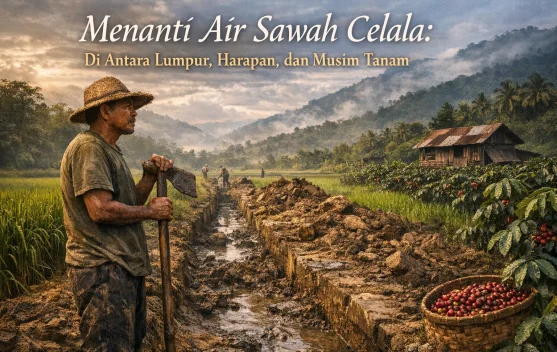 Menanti Air Sawah Celala: Diantara Lumpur, Harapan, dan Musim Tanam