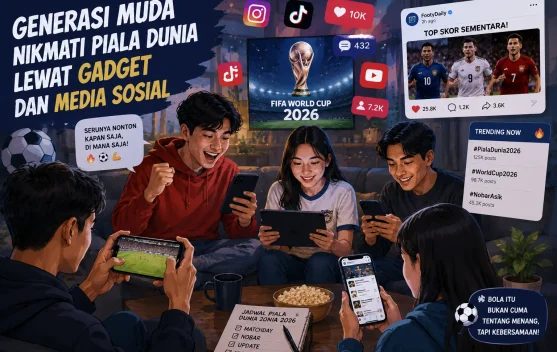 Generasi Muda Kini Nikmati Piala Dunia lewat Gadget dan Media Sosial