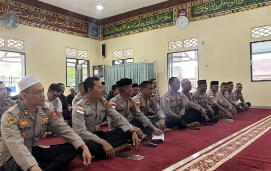 Polres Bener Meriah Ikuti Binrohtal Polda Aceh