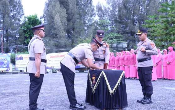 Kapolres Bener Meriah Pimpin Sertijab Tiga Pejabat Utama