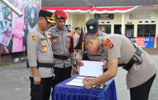 Kapolres Taufiq Pimpin Sertijab Lima Pejabat Utama