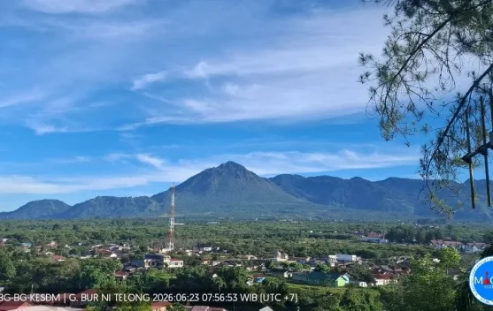 Gunung Bur Ni Telong Masih Level II, Tercatat Dua Gempa Vulkanik Dalam