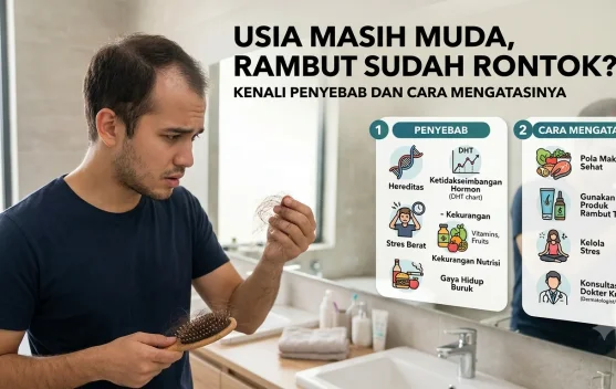 Usia Masih Muda, Rambut Sudah Rontok? Kenali Penyebab dan Cara Mengatasinya