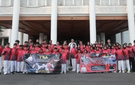 Sekda Aceh Lepas 43 Atlet TSA ke Kejuaraan Taekwondo Nasional 2026