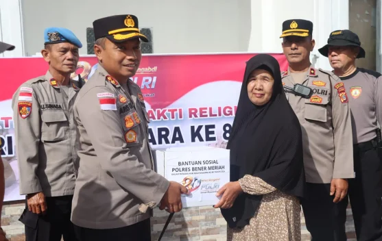 Polres Bener Meriah Salurkan Bantuan Sosial Peringatan Hari Bhayangkara ke-80
