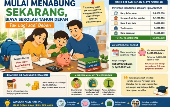 Mulai Menabung dari Sekarang, Biaya Sekolah Tahun Depan Tak Lagi Jadi Beban