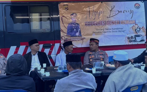 Polres Bener Meriah Gelar Ngopi Bareng Bersama Warga usai Subuh Keliling