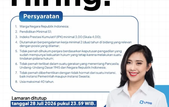 LPDB Koperasi Buka Rekrutmen Pegawai 2026