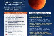 Gerhana Bulan Total Hiasi Ramadan 2026