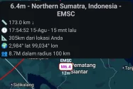 Gempa M 6,4 di Simalungun Terasa di Sejumlah Wilayah Aceh